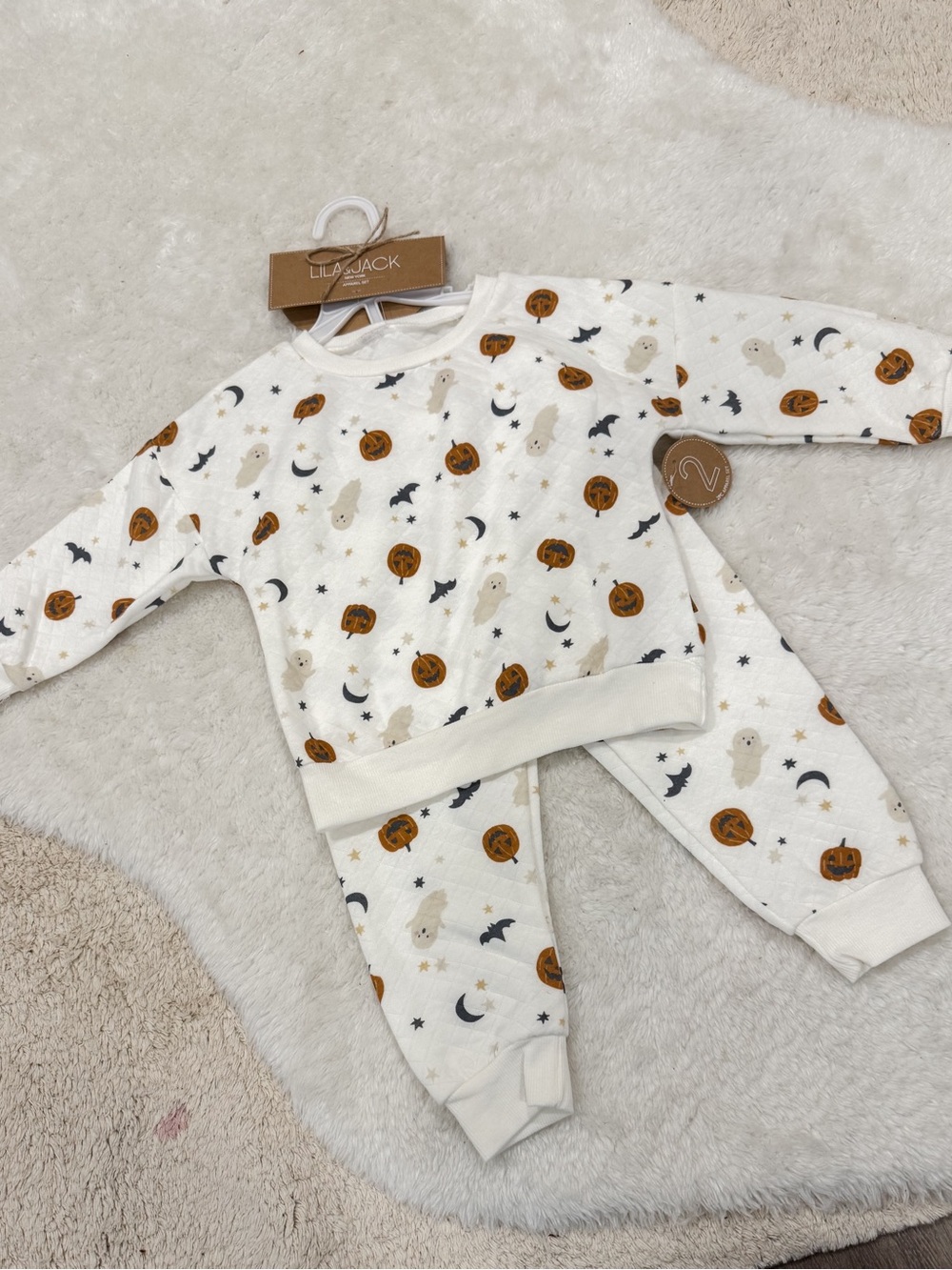 Kids' Halloween Pumpkin & Ghost Outfit Set